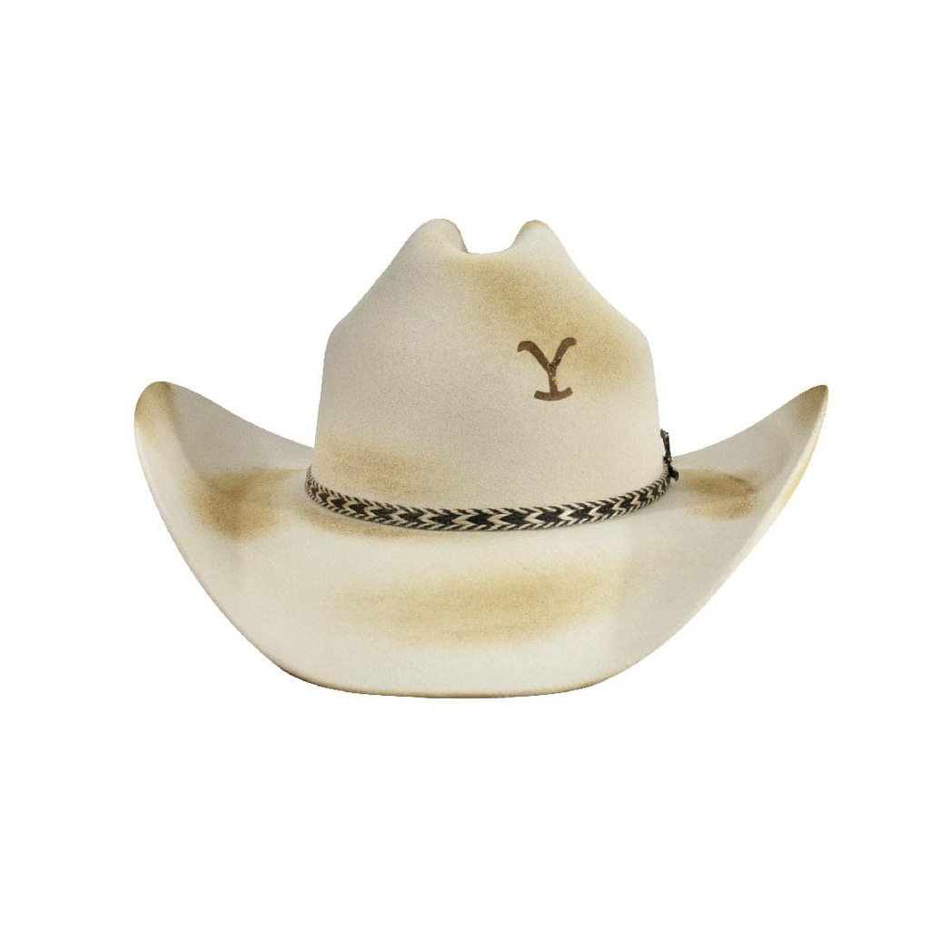 Sombrero Yellowstone de Lana John Dutton Beige Avejentada