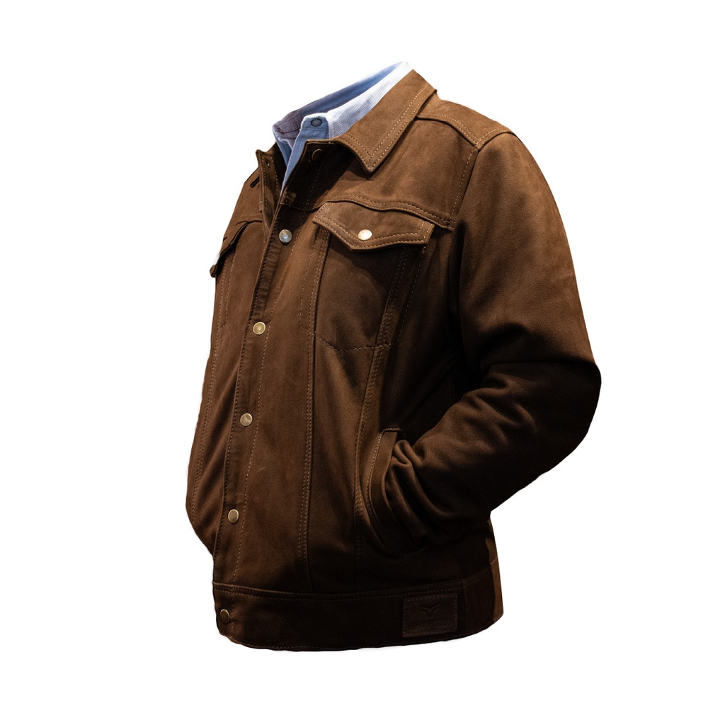 Ranch & Corral Crack Trucker Jacket Brown