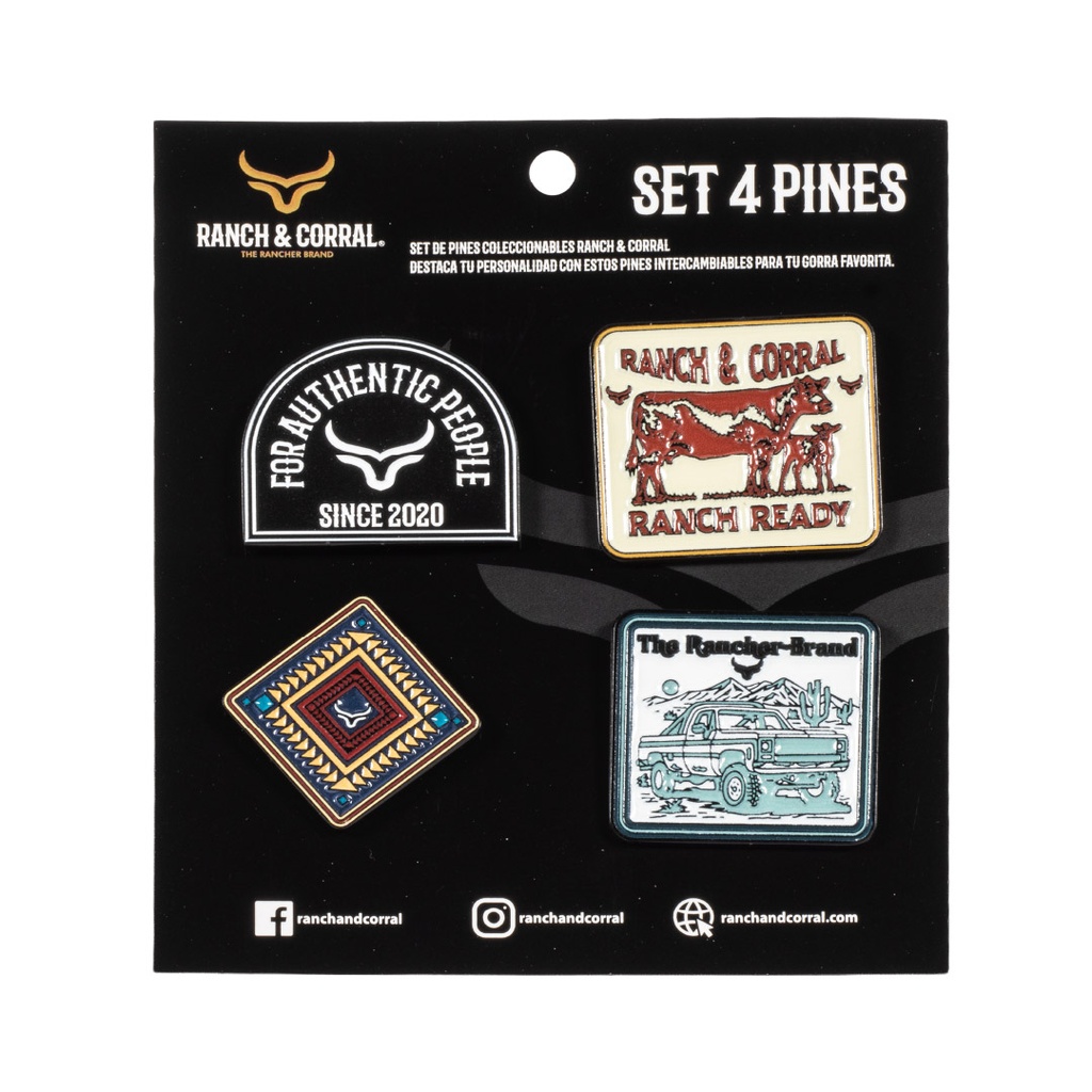 Set 4 Pines Conmemorativos Ranch & Corral 20