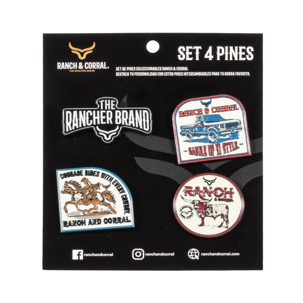 Set 4 Pines Conmemorativos Ranch & Corral 21