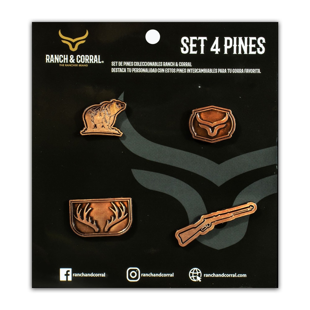 Set 4 Pines Conmemorativos Ranch & Corral 03