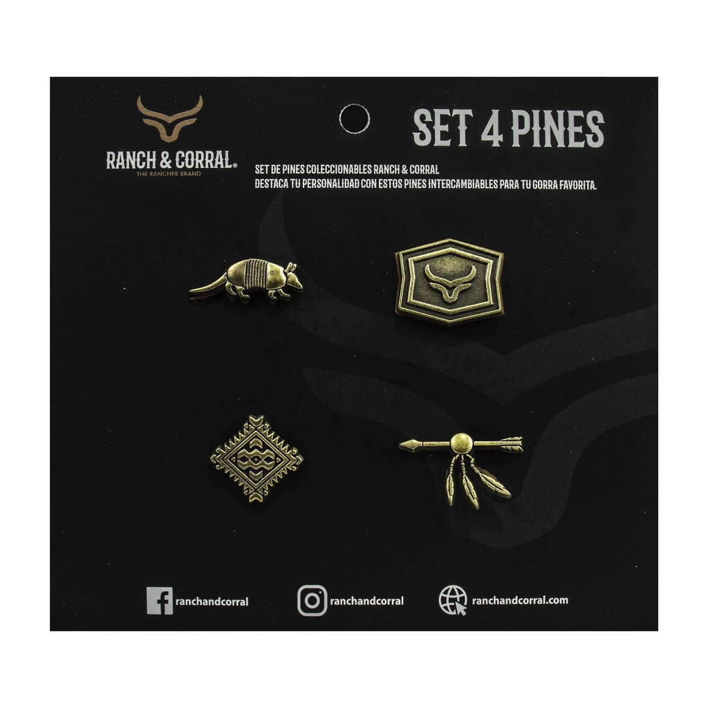 Set 4 Pines Conmemorativos Ranch & Corral 12