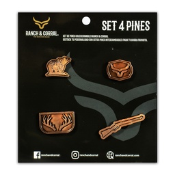[PIN03] Set 4 Pines Conmemorativos Ranch & Corral 03