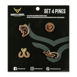 [PIN04] Set 4 Pines Conmemorativos Ranch & Corral 04