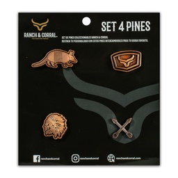 [PIN05] Set 4 Pines Conmemorativos Ranch & Corral 05