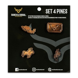 [PIN06] Set 4 Pines Conmemorativos Ranch & Corral 06