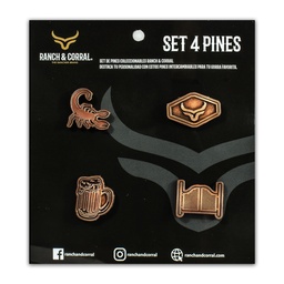 [PIN09] Set 4 Pines Conmemorativos Ranch & Corral 09