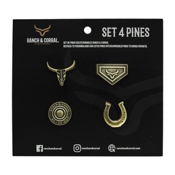 [PIN11] Set 4 Pines Conmemorativos Ranch & Corral 11