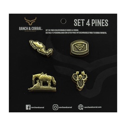 [PIN13] Set 4 Pines Conmemorativos Ranch & Corral 13