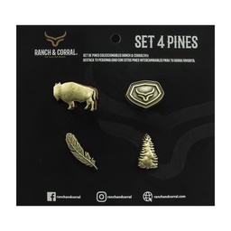 [PIN14] Set 4 Pines Conmemorativos Ranch & Corral 14