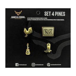 [PIN16] Set 4 Pines Conmemorativos Ranch & Corral 16