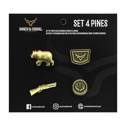 [PIN17] Set 4 Pines Conmemorativos Ranch & Corral 17