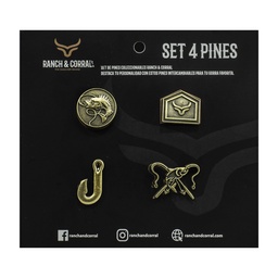 [PIN18] Set 4 Pines Conmemorativos Ranch & Corral 18