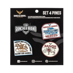 [PIN21] Set 4 Pines Conmemorativos Ranch & Corral 21