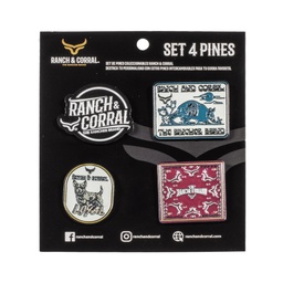 [PIN22] Set 4 Pines Conmemorativos Ranch & Corral 22