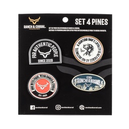 [PIN23] Set 4 Pines Conmemorativos Ranch & Corral 23