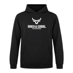 [RCHD01] Hoodie Ranch & Corral Main Logo Black RCHD01